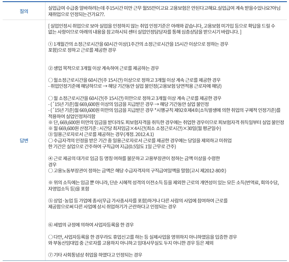 고용노동부민원마당-상담내용