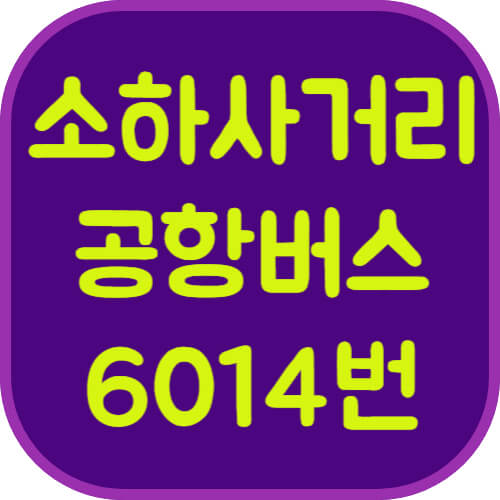 6014번-소하사거리-공항버스-이미지