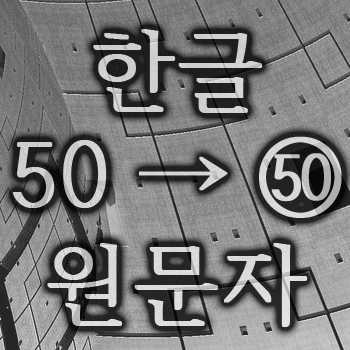  16이상 원 문자,숫자 만들기