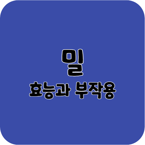 밀의 효능과 부작용