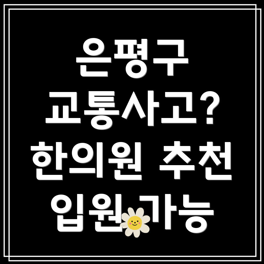 은평구 교통사고 한의원