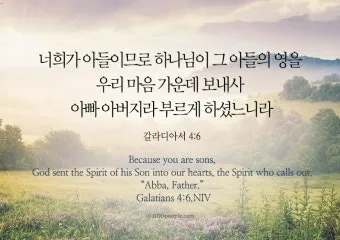 갈라디아서 5장 22절 묵상 - 오직 성령의 열매는 사랑과 희락과 화평과 오래 참음이라_8