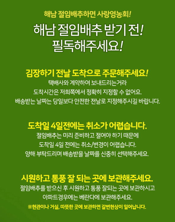 해남 절임배추