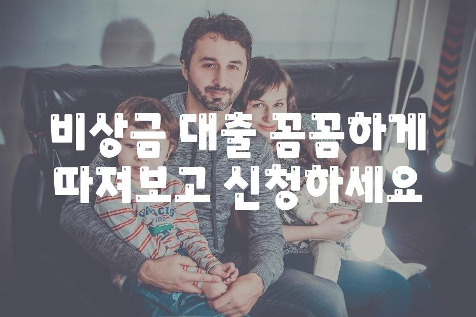 비상금 대출 꼼꼼하게 따져보고 신청하세요