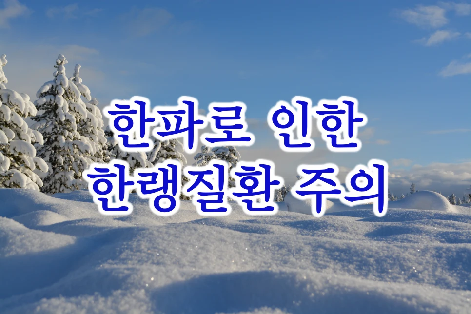 한파로 인한 한랭질환 주의