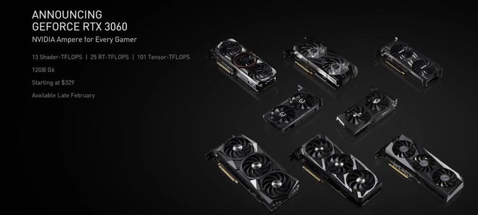  엔비디아 지포스 RTX 3060 시리즈 발표