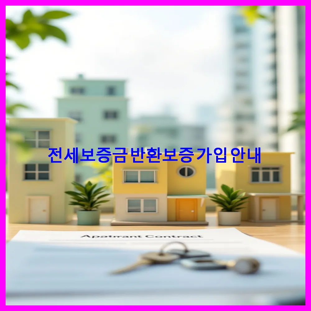 전세보증금 반환보증 가입 안내