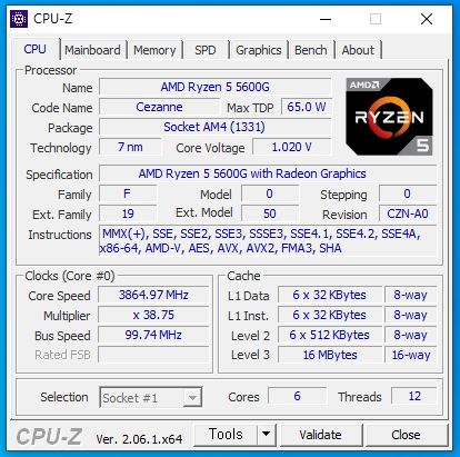 CPU-Z 정보