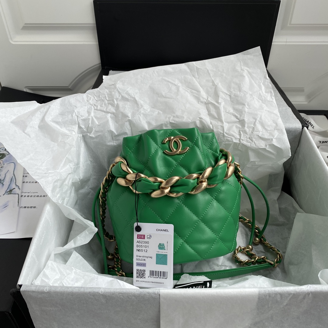  [CHANEL] 샤넬 드로우스트링백 램스킨 AS2390 (4 COLOR)