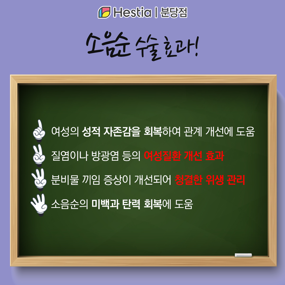 소음순색깔 여자 성기 통증 소음순 수술 효과