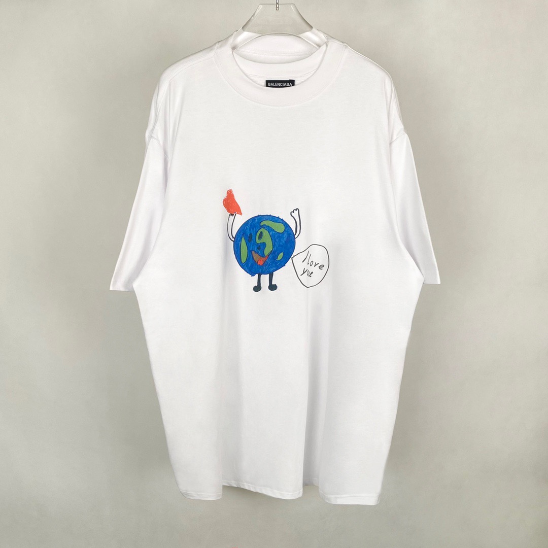  [BALENCIAGA] 발렌시아가 LOVE EARTH 반팔 티셔츠 657059 TKV94 9000