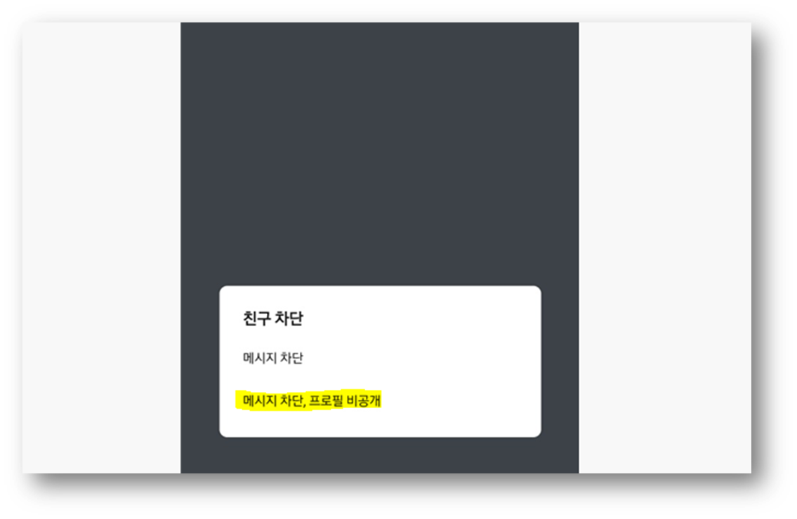 카카오톡 프로필 비공개 설정 참고사진3