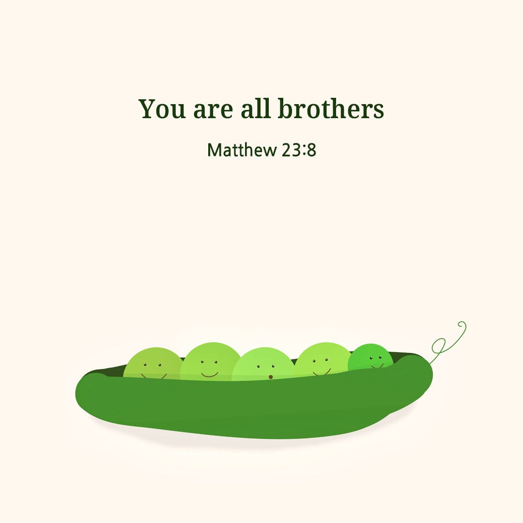 You are all brothers. (Matthew 23:8)
