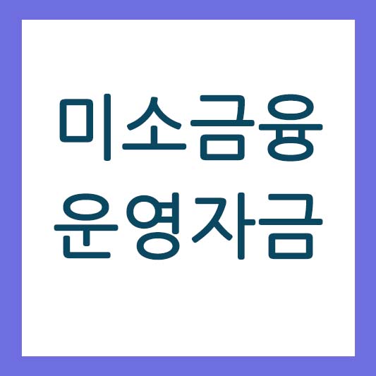 미소금융-운영자금