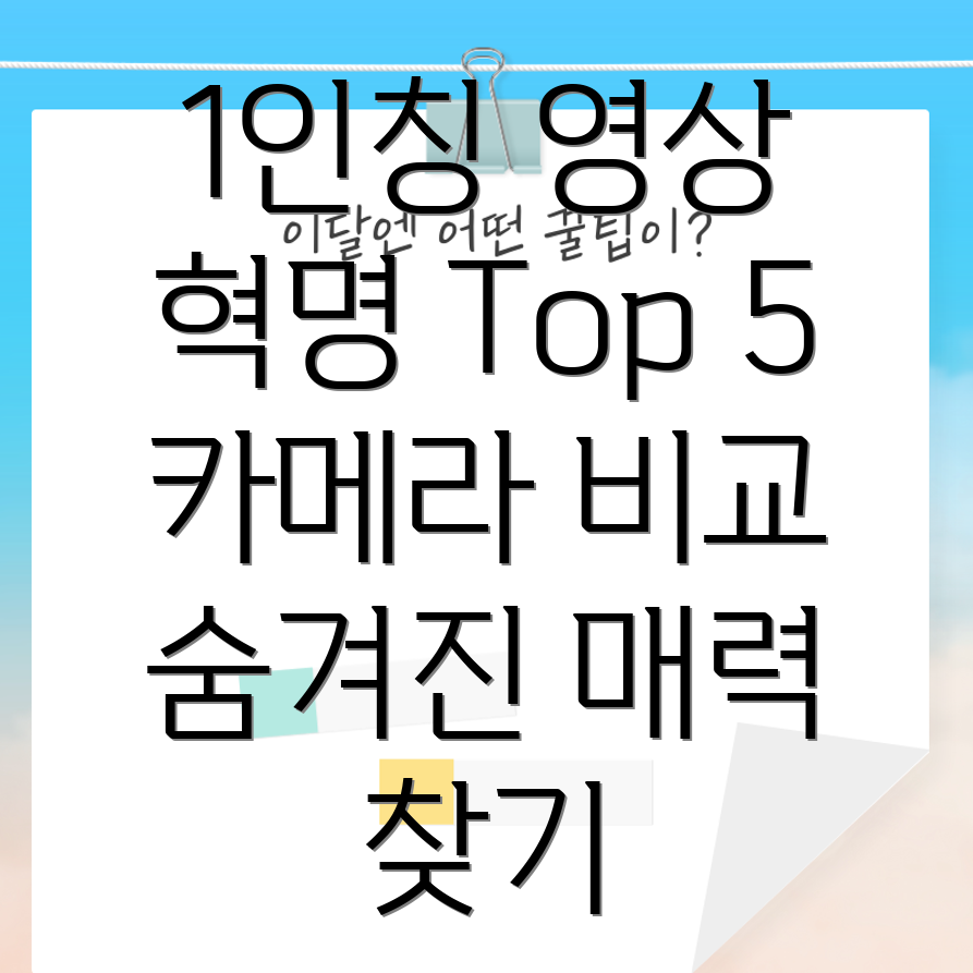 1인칭시점영상제작의혁명숨겨진매력을가진1인칭카메라Top5비교분석