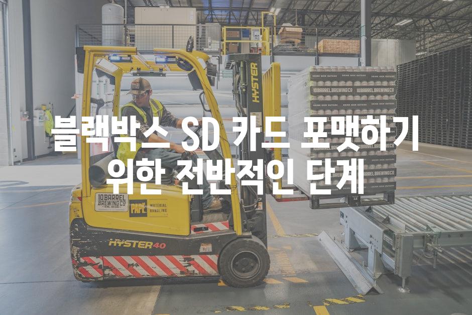 블랙박스 SD 카드 포맷하기 위한 전반적인 단계