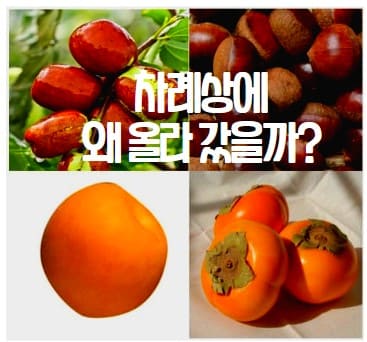  대추,밤,배,감이 차례상에 왜 올라 갔을까?