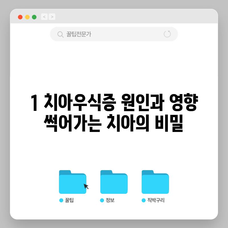 1. 치아우식증 원인과 영향: 썩어가는 치아의 비밀