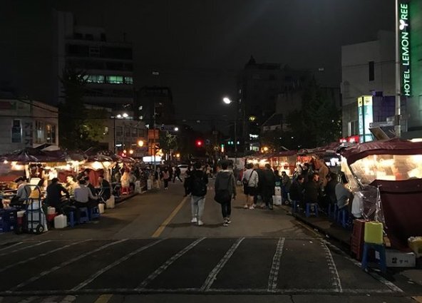 Seoul, street food stalls