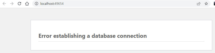 Error establishing a database connection
