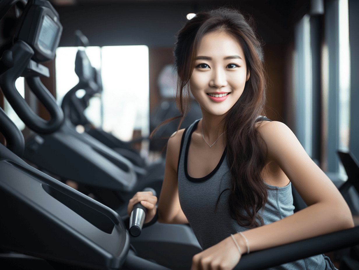 운동하는 30대 건강한 여성