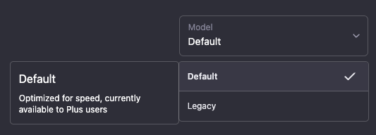chatGPT legacy default 모드