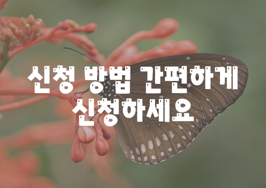 신청 방법 간편하게 신청하세요