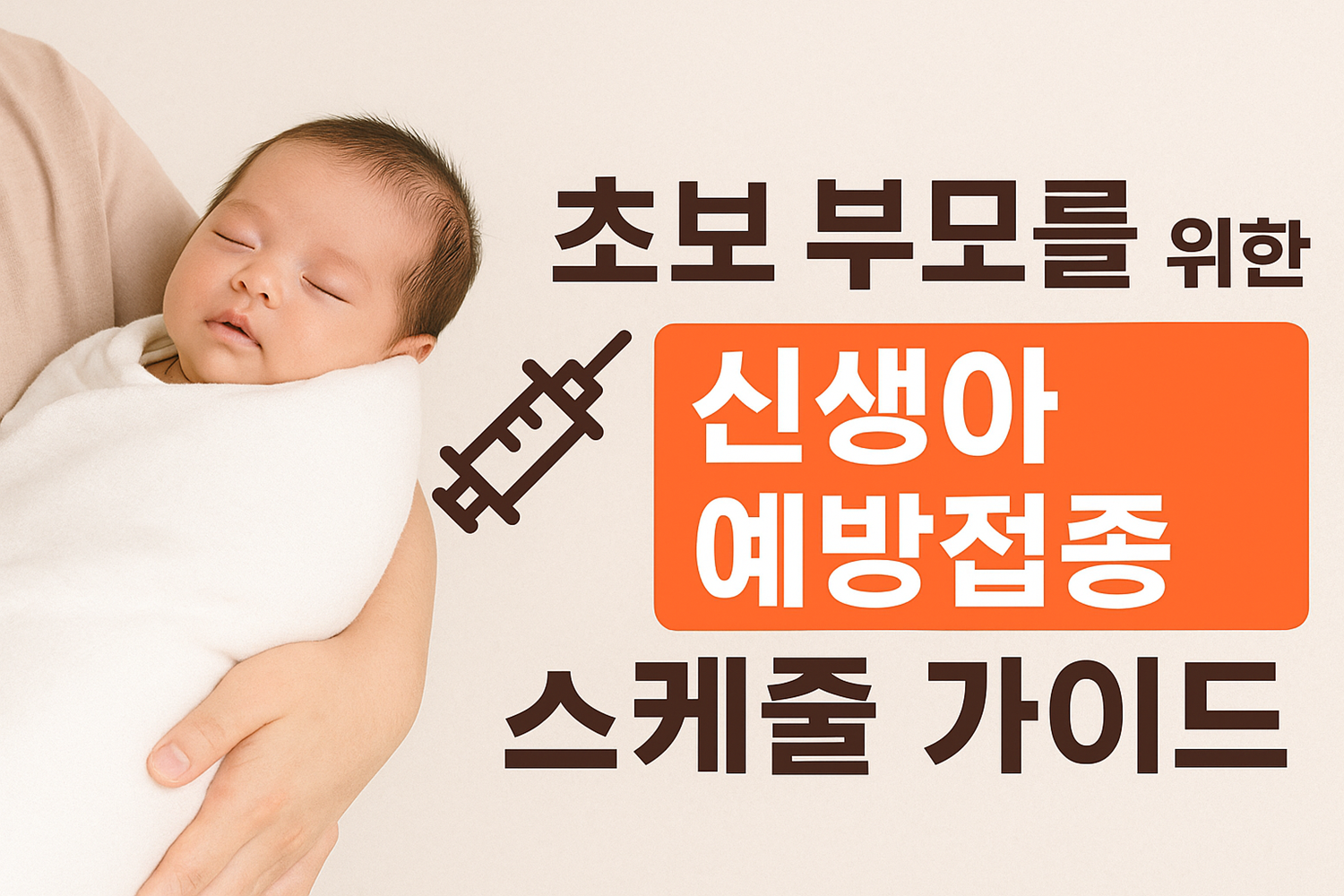 초보 부모를 위한 신생아 예방접종 스케줄 가이드