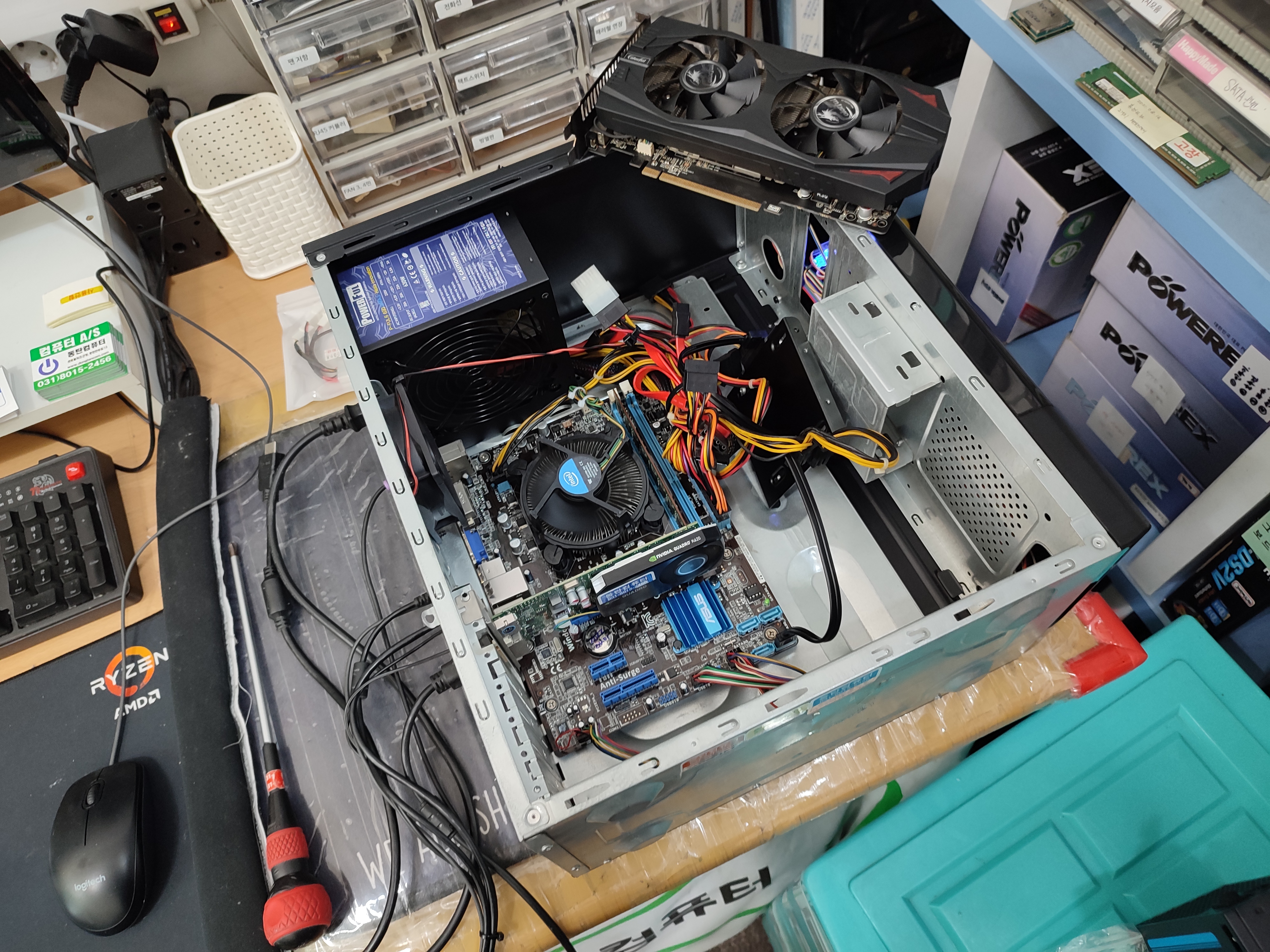 그래픽카드 교차 점검 중