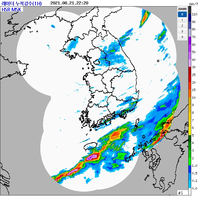 2021 가을장마 일기예보 누적강수