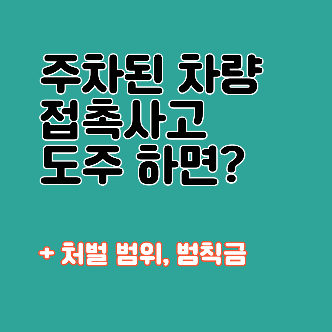 주차된 차량 접촉사고후 도주