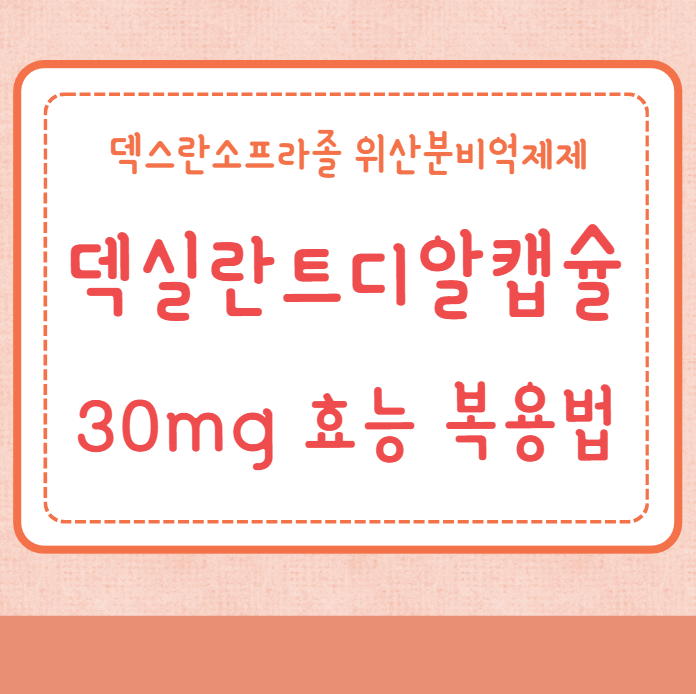 덱실란트디알캡슐30mg 효능 복용법 부작용