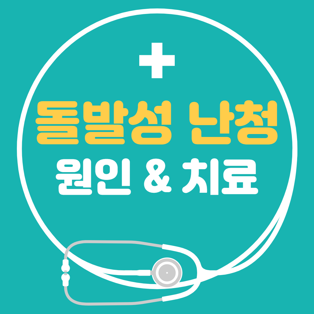  돌발성 난청 - 이명증상 원인 치료 알아봐요