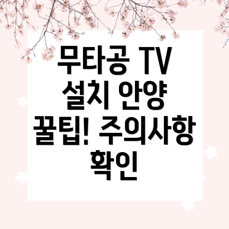 안양 벽걸이 TV 무타공