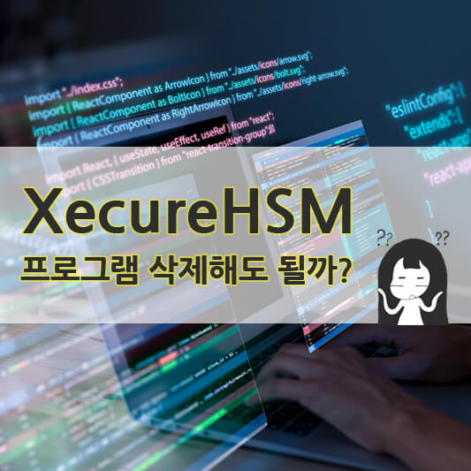 XecureHSM 프로그램 삭제해도 될까?