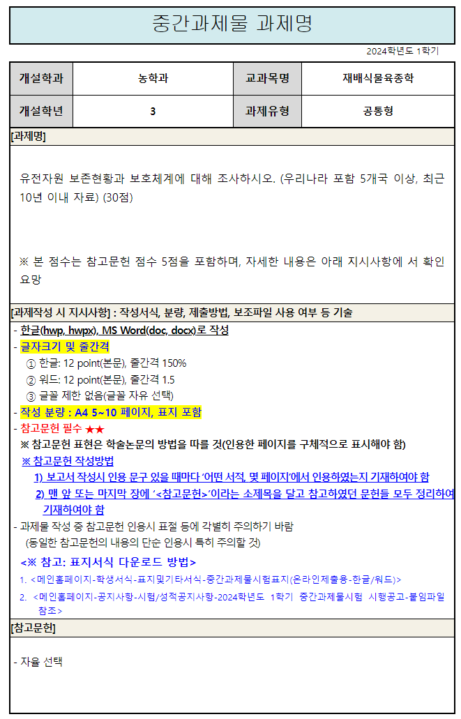 재배식물육종학