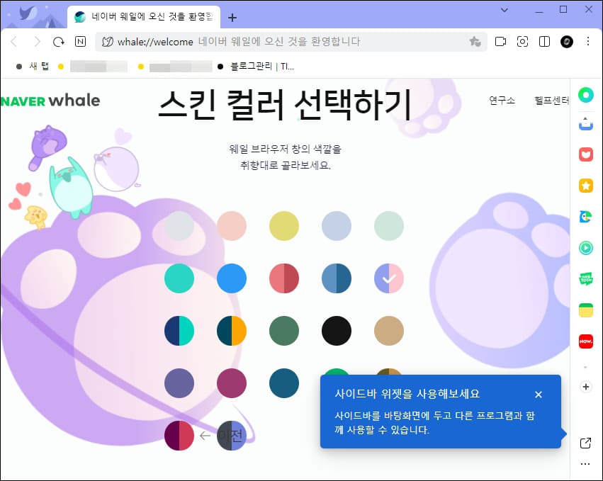 스킨 컬러 선택