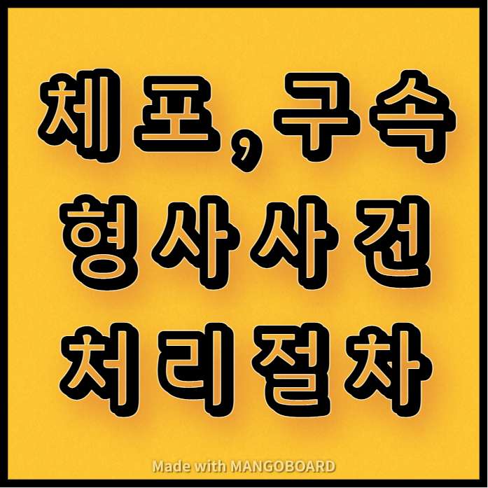  형사사건 처리절차 및 체포, 구속 절차 안내