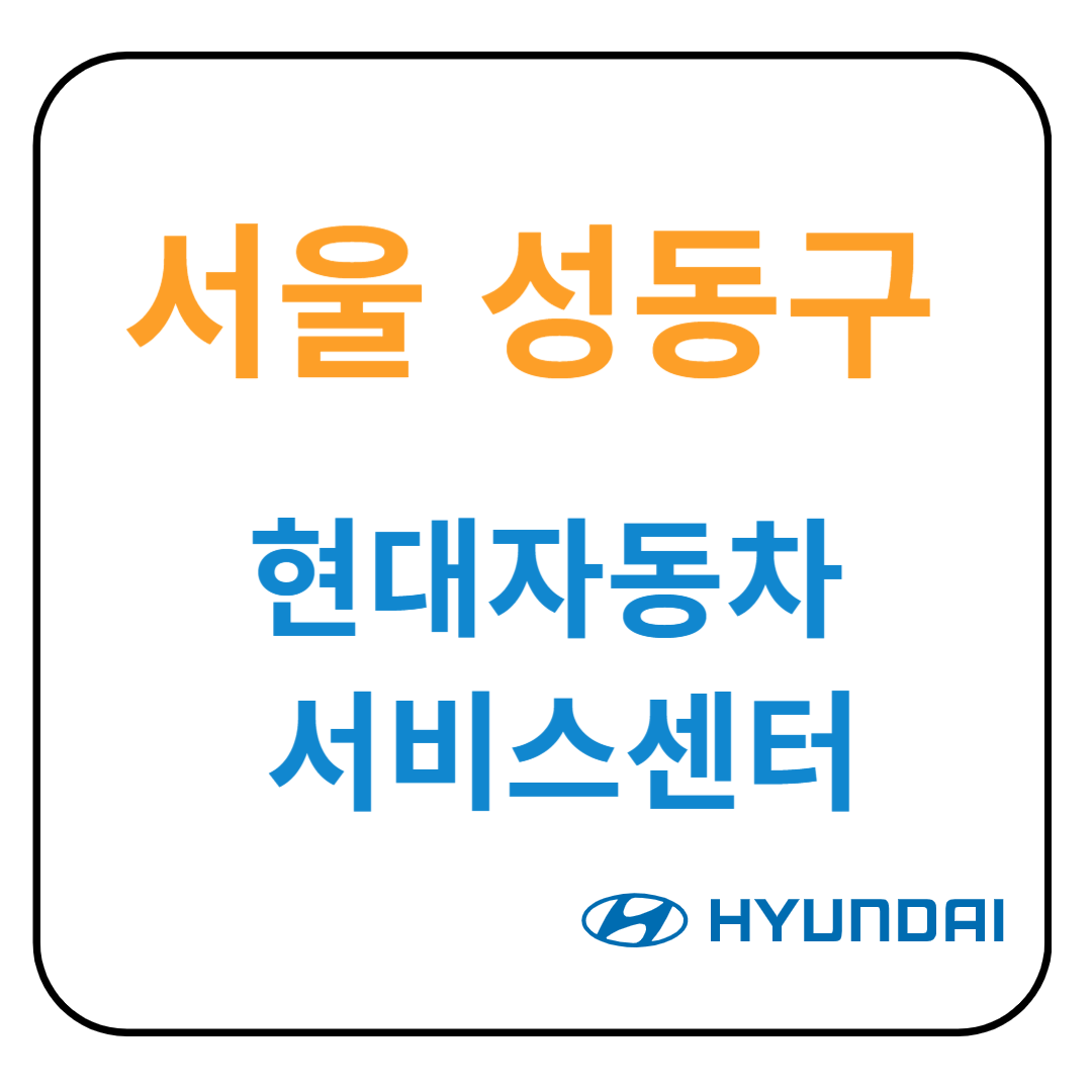 서울 성동구 현대자동차 서비스센터(블루핸즈)예약, 위치, 수리가능 서비스 안내