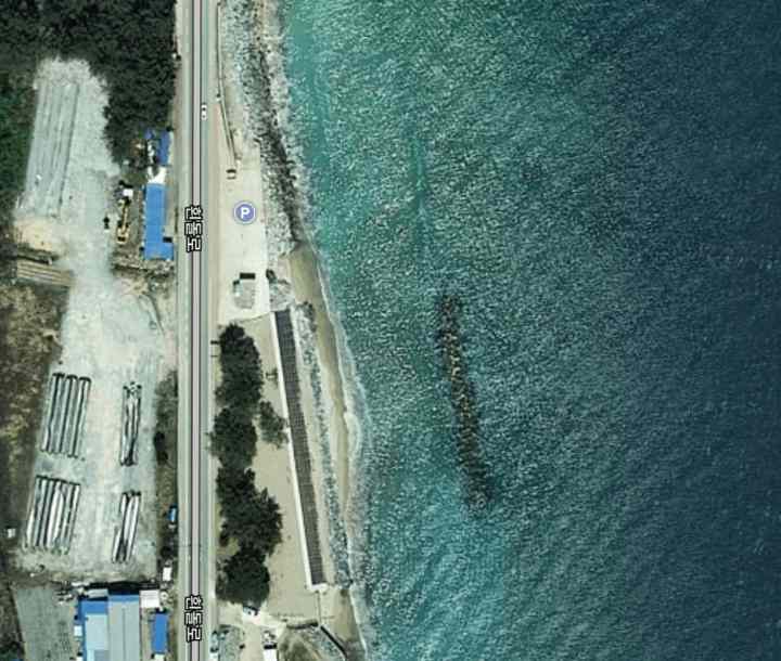 백석해수욕장-위성사진