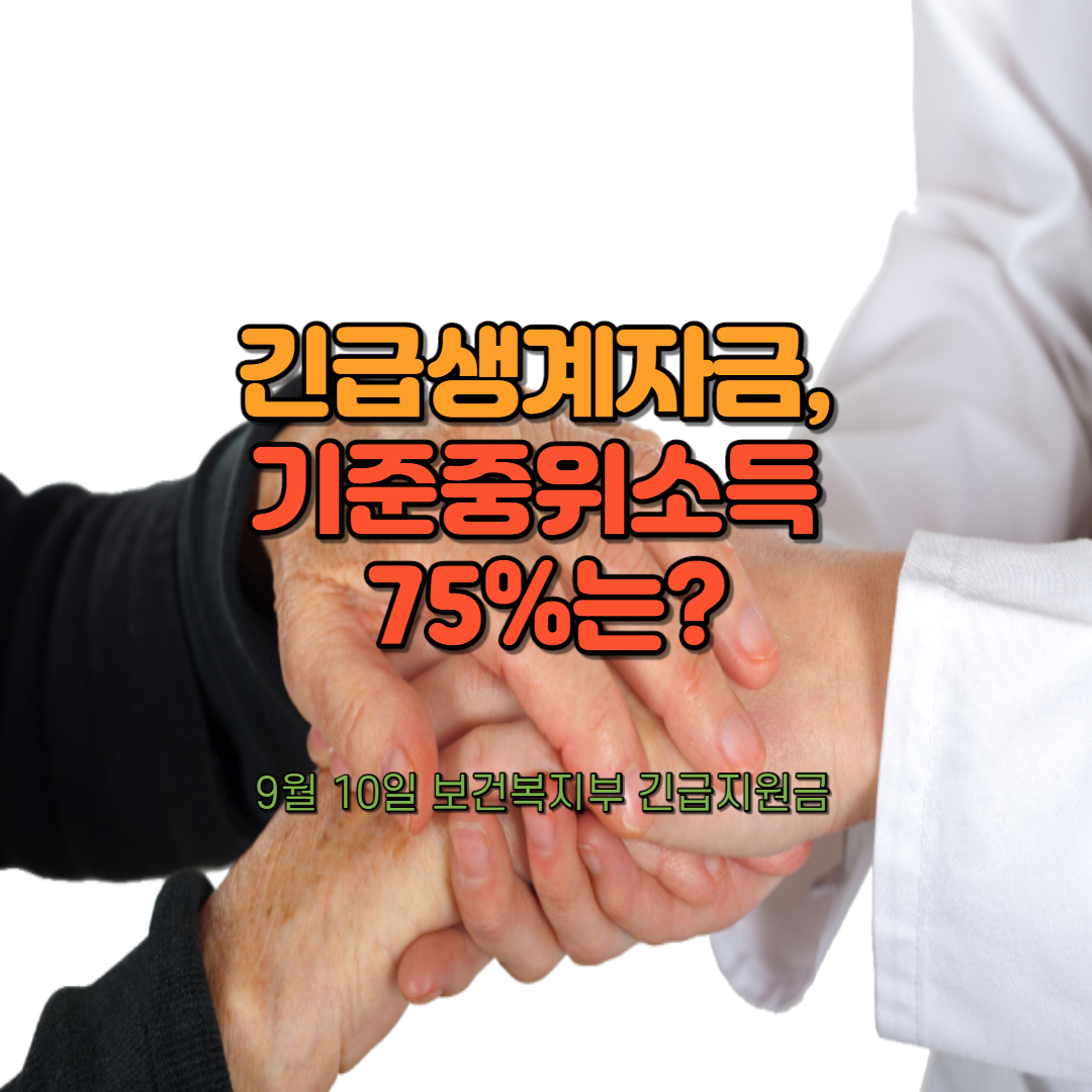  긴급생계자금, 기준중위소득 75%는?