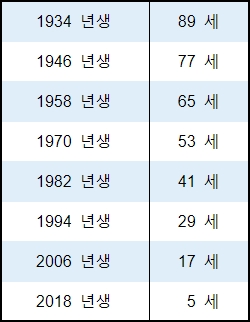   2022년 개띠 나이 및 임인년 운세 ^^