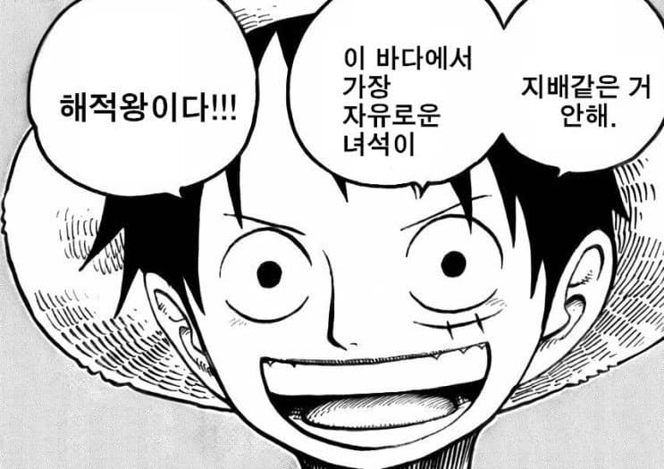  원피스 루피 최종 꿈은 모두가 '친구' 되기 같다.