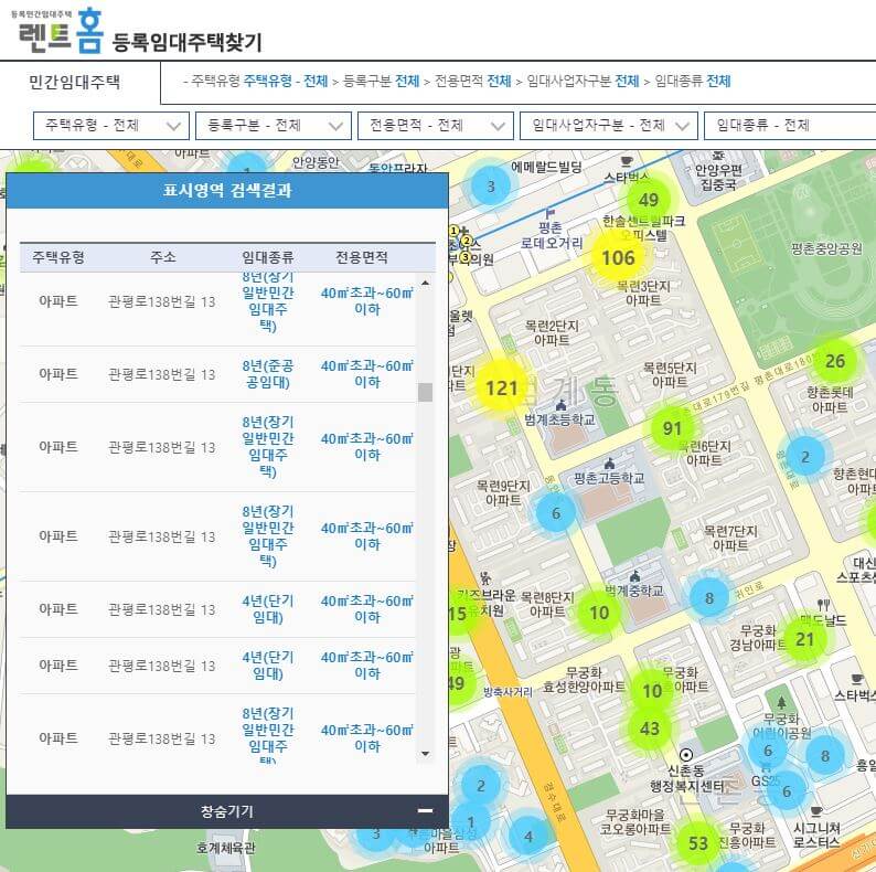 렌트홈 상세 화면