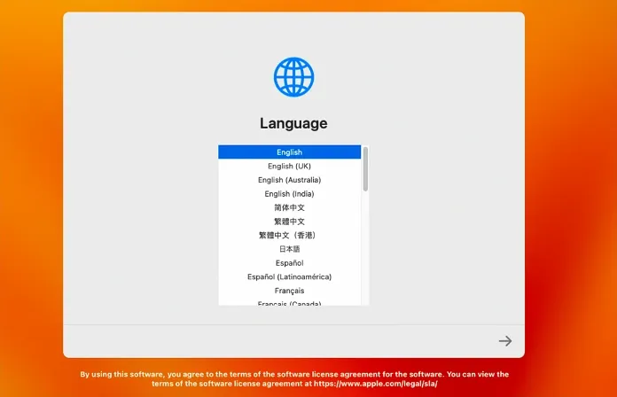 VirtualBuddy 12 언어선택