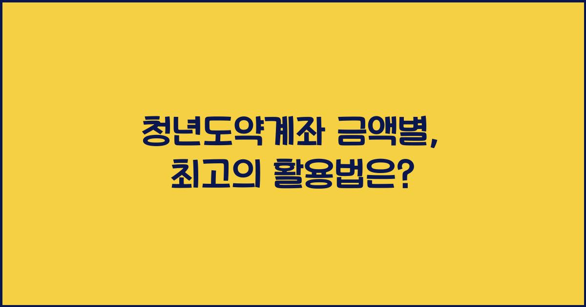 청년도약계좌 금액별