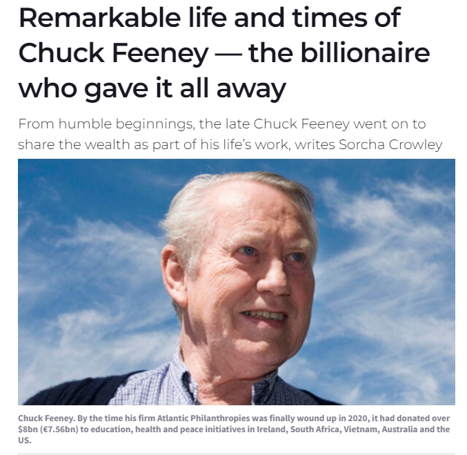 [아름다운 세상] 전 재산10조원 기부하고 세상 떠난 진정한 억만장자 VIDEO: Remarkable life and times of Chuck Feeney — the billionaire who gave it all away
