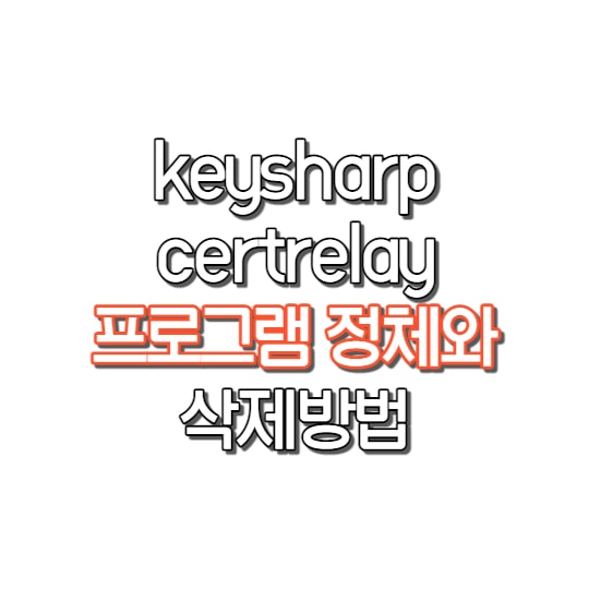  keysharp certrelay 삭제해도 될까?