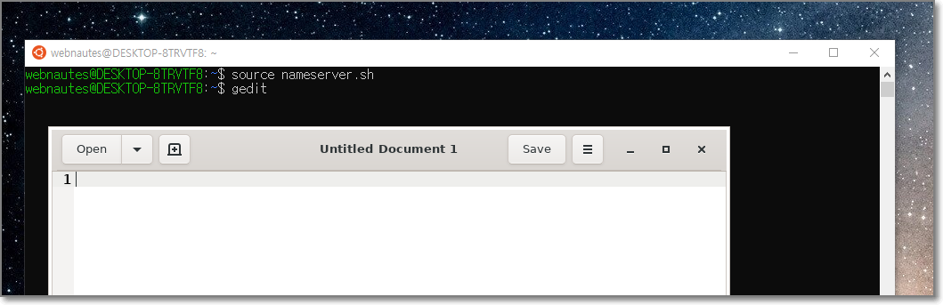  WSL 2 - Ubuntu의 resolv.conf에서 읽은 nameserver IP를 DISPLAY 환경변수에 저장하는 스크립트 작성