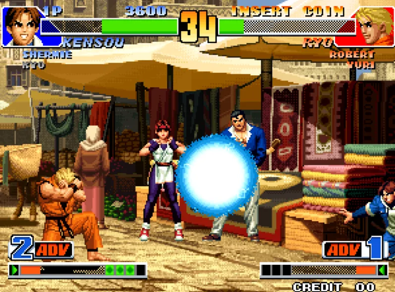 KOF 더 킹 오브 파이터즈 98 &#124; 2인용 대전 플래시 게임 플레이 화면